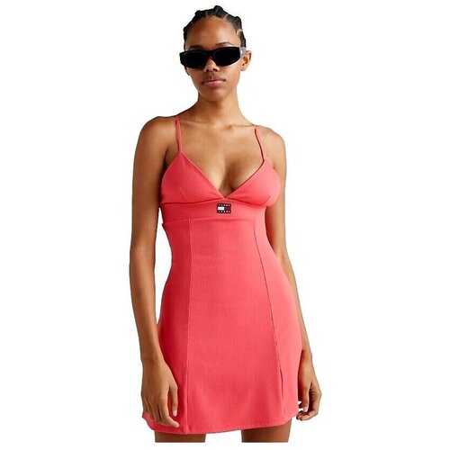 Tommy Jeans Kratke obleke VESTIDO DE PUNTO MUJER DW0DW15360 Rožnata Slike