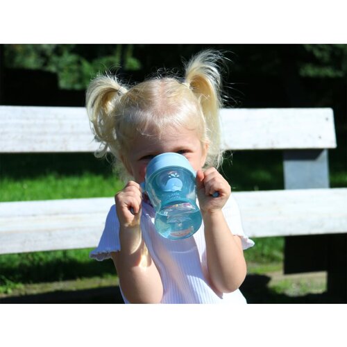 Bo Jungle Drinking Cup 360&amp;deg; Mixer Grey &amp;scaron;alica za učenje pijenja 6m+ Little Whally 240 ml Slike