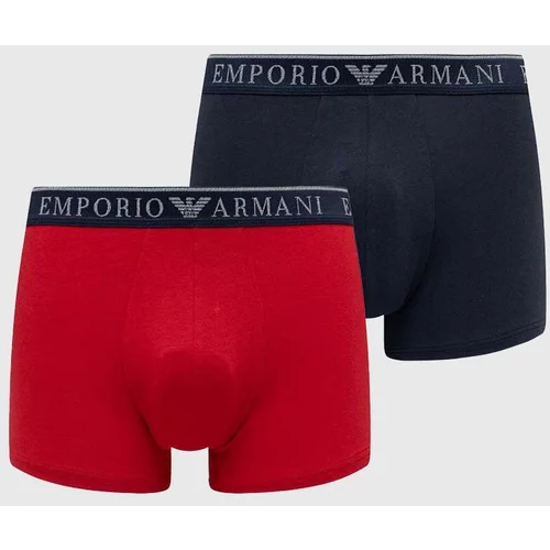 Emporio Armani Underwear Boksarice 2-pack moški, rdeča barva