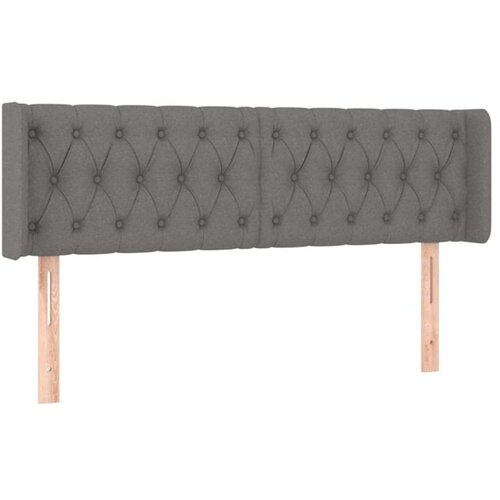  Uzglavlje tamnosivo 163x16x78/88 cm od tkanine Slike