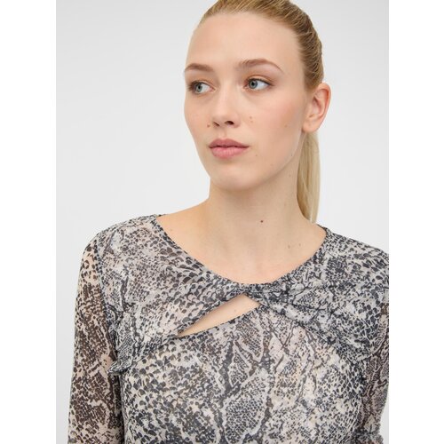 Orsay Black Women's Patterned Long Sleeve T-Shirt - Women's Cene