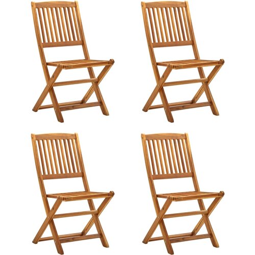  Sklopive vrtne stolice 4 kom od masivnog bagremovog drva Slike