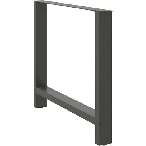 vidaXL Noge za blagovaonski stol antracit boje 2 kom 100 x (72-73) cm čelik - Antracit 100 x (72-73) cm 2 1 Cene