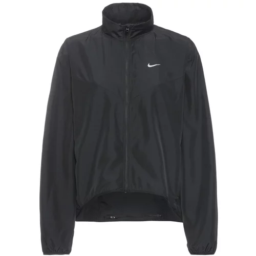 Nike Sportska jakna 'SWOOSH' tamo siva / crna / bijela