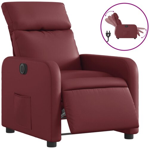 Maison Chic Električni naslanjač - Relax naslanjač vinsko rdeče umetno usnje, (22061967) Cene