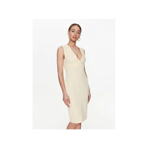 Marciano Guess Cocktail obleka 3GGK21 9860Z Écru Bodycon Fit