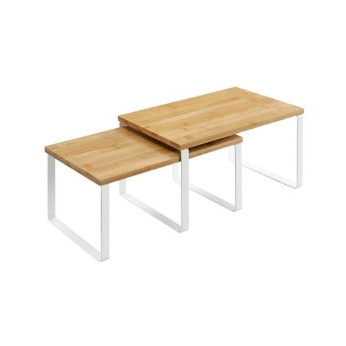 Songmics 2x organizer polic bijeli bambus, KCS02NW Cijene