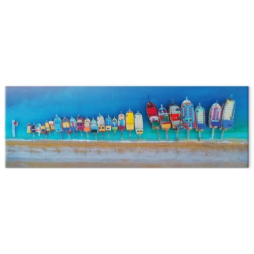  Slika - Colourful Boats (1 Part) Narrow 150x50 Akustična Cene