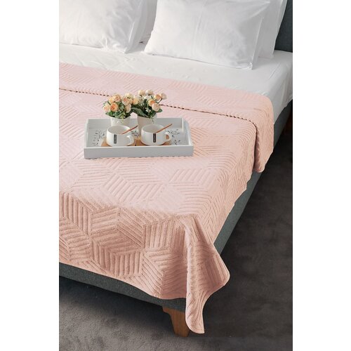Frotir prekrivač CUBE 200x210 - LIGHT PINK Slike