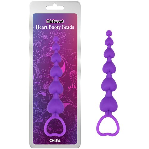  Analne kuglice Heart Booty Beads, 18.5cm, Ljubičaste Slike
