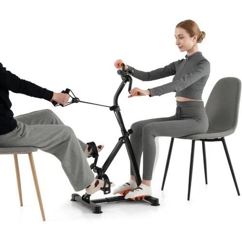  Trenažer za seniore, fitness aparat za ruke, noge 43-53 x 45 x 87-100 cm, crna + narančasta Cijene