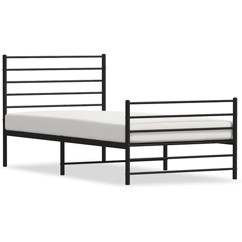  okvir kreveta uzglavlje i podnožje crni 80x200 cm Slike
