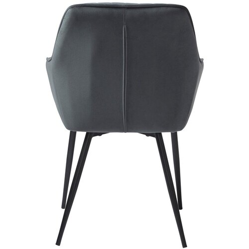Unique Furniture Sivi žametni jedilni stoli z nasloni za roke v kompletu 2 ks Nolan Stripe &amp;ndash; Slike