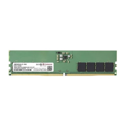 Transcend DDR5 16GB 5600MT/s, On-die ECC U-DIMM, CL46 1.1V, 288-pin 1Rx8 (2Gx8)x8 Slike