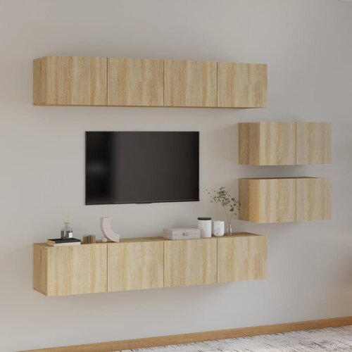 VidaXL 6-dijelni set TV ormarića boja hrasta sonome konstruirano drvo Slike