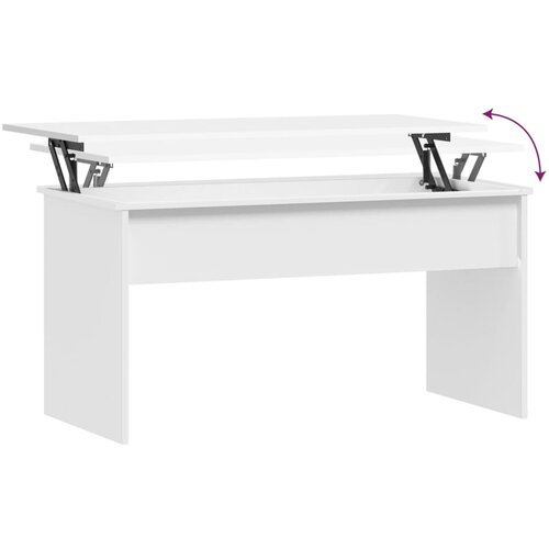  Stolić za kavu bijeli 102x50,5x52,5 cm od konstruiranog drva Slike