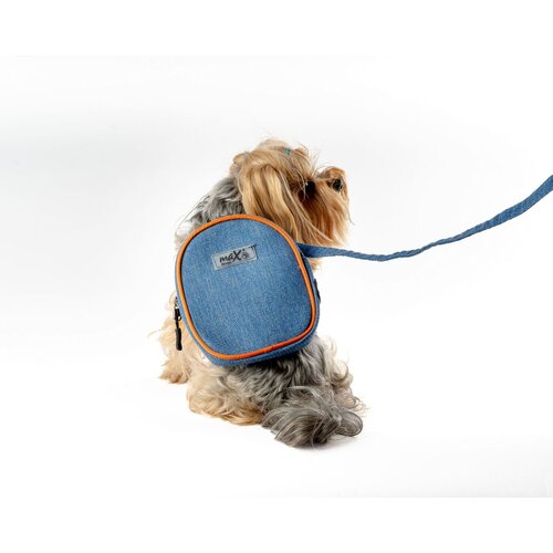 Paws & Whiskers ruksak i povodac za pse plavi Cene
