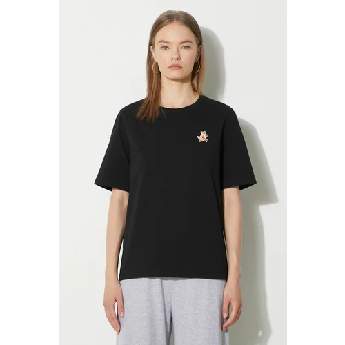 MAISON KITSUNÉ Pamučna majica Speedy Fox Patch Comfort Tee Shirt za žene, boja: crna, MW00119KJ0008