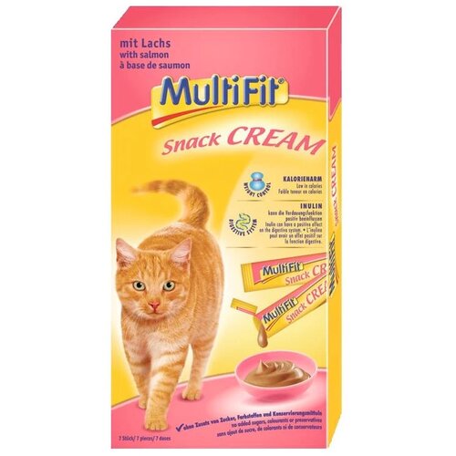MultiFit poslastica za mačke Snack-Cream losos i inulin 7x15 g Cene