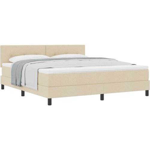 Box Postelja boxspring z vzmetnico krema 180 x 200 cm blago, (5000126331) Cene