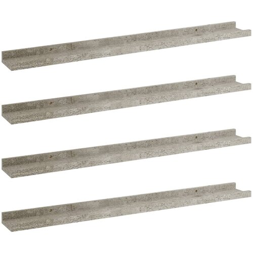 Maison Chic 4 kosi Stenske Police - Viseče police betonsko sive 80x9x3 cm, (21793337) Slike