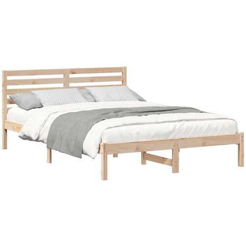 vidaXL Konstrukcija postelje Rjava 140 x 220 cm Masivno borovo les, (5000123925) Cene