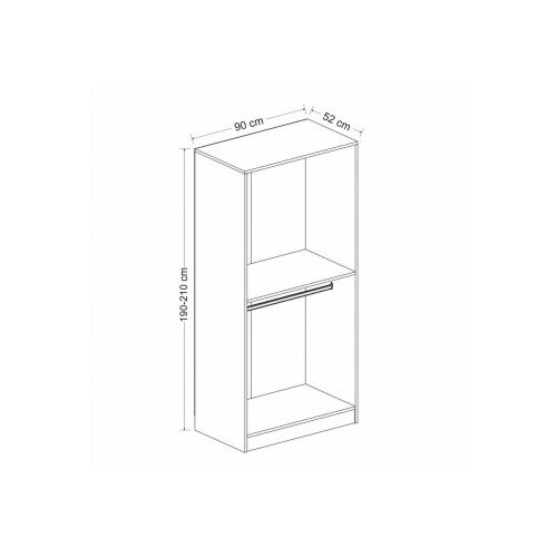Hanah home garderober kale glass anthracite 190 Slike