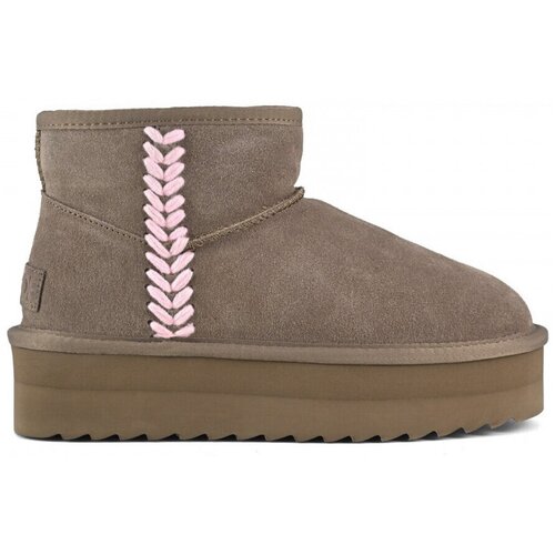 Colors of California Gležnjarji Platform boot spike stitching Kostanjeva Cene