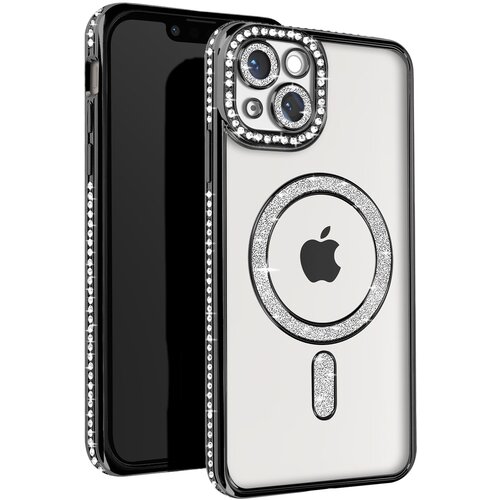 AVIZAR Diamantno ohišje za iPhone 14 Zaščita MagSafe Contour Strass, Črna, (5000014032) Cene