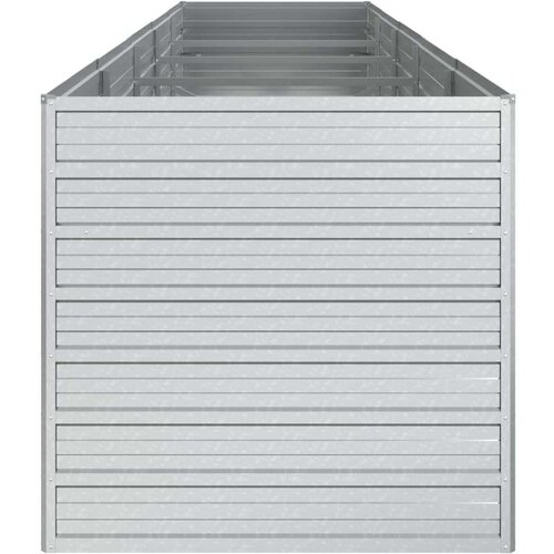 VidaXL Povi&amp;scaron;ena vrtna gredica 400 x 80 x 77 cm pocinčani čelik srebrna Slike