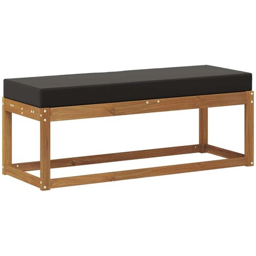  Vanjska Klupa Stolica s jastukom Prirodna 115 x 43 x 37 cm - Prirodna i crno 115 cm Otvoreno područje nogu Slike