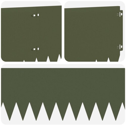  Ograda oko Travnjaka 10 pcs 103 x 25 cm Čelik Maslinastozelena Slike