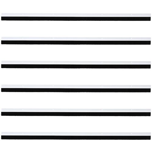  Držač četke za vrata 6 pcs Bijelo 100 cm Aluminijski legura Slike
