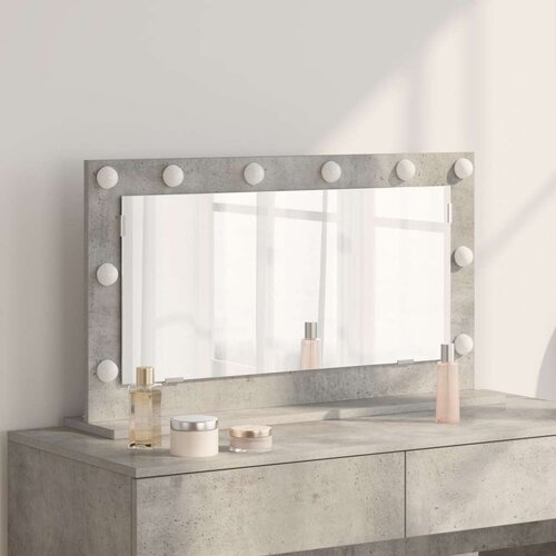 vidaXL Ogledalo za ličila Betonsko sivo Beton 80 x 45 x 18 cm Ogledalo Cene