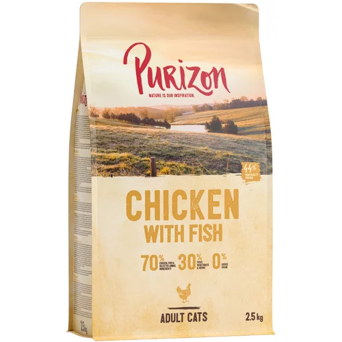 Purizon Suha hrana bez žitarica: Adult piletina i riba - 2,5 kg
