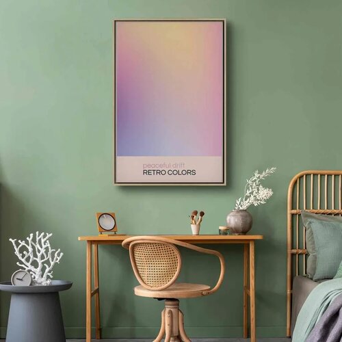  Slika - Peaceful Drift - Delicate Pastel Shades Creating a Harmonious Whole 80x120 U prirodnom drvenom okviru Slike