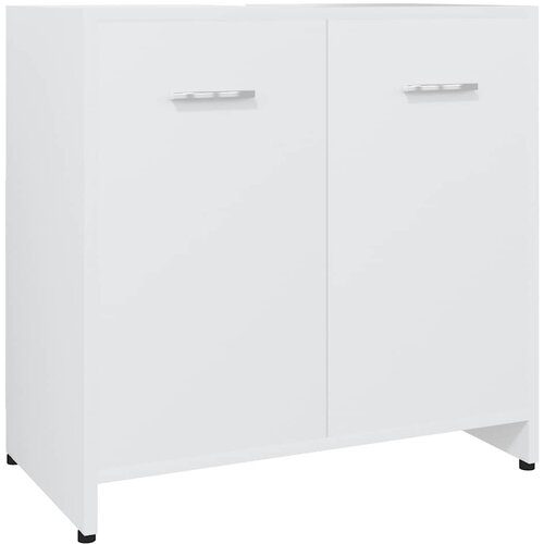 Maison Chic Kopalniška omarica - Kopalniški kabinet bela 60x33x61 cm iverna plošča, (21794572) Cene