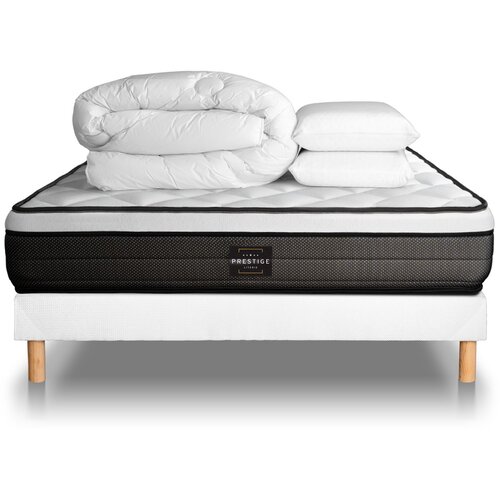 Prestige literie Kompletni paket za posteljo - Vzmetnica 140x200 cm + Vzmetni boksi z letvami (komplet) + 2 vzglavnika + Prevleka - Suite, (21613234) Cene