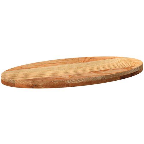 Stolna ploča svjetlosmeđa 80x40x4 cm ovalna masivna hrastovina Slike