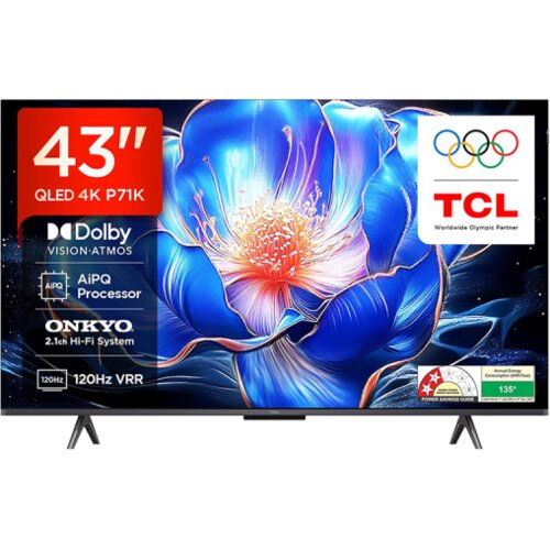 Tcl TV 4K QLED 43P71K QLED 4K UHD Google Smart TV donosi vrhunski kontrast, živopisne boje i pametne funkcije uz Google TV i ugrađeni Google Assistant Cijene