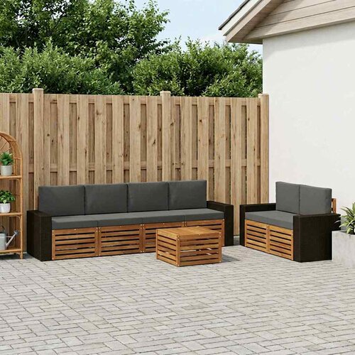  Set vanjskih sofa 7 kom. Prirodna i antracit Cijene