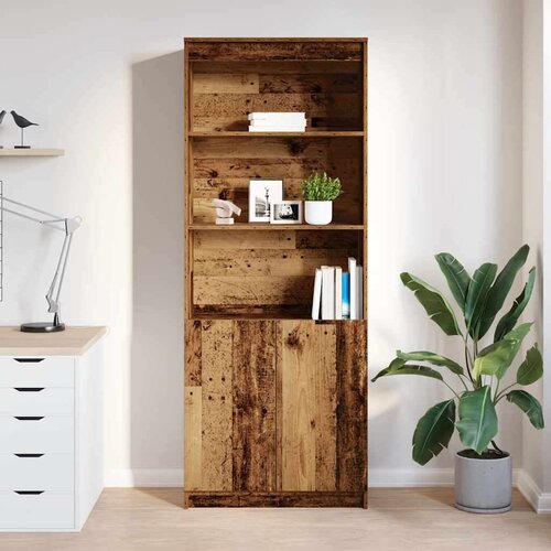 VidaXL Visoka komoda staro drvo 70x35x180 cm od konstruiranog drva Slike