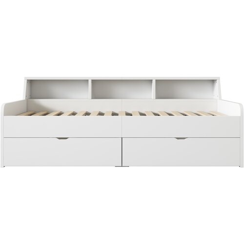Lumor Postelja klop - kavč postelja 90x200 cm z 2 predaloma - bela, (22155847) Cene