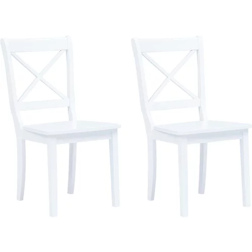  Jedilni stoli 2 kosa beli trdni kavčukovec