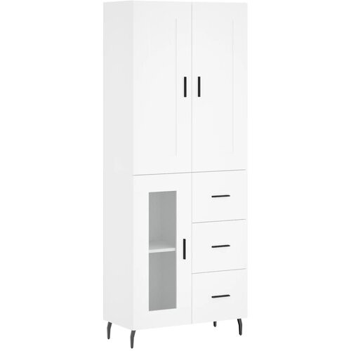 Maison Chic Visoka omara - Komoda - Predalnik bela 69,5x34x180 cm inženirski les, (21721057) Cene