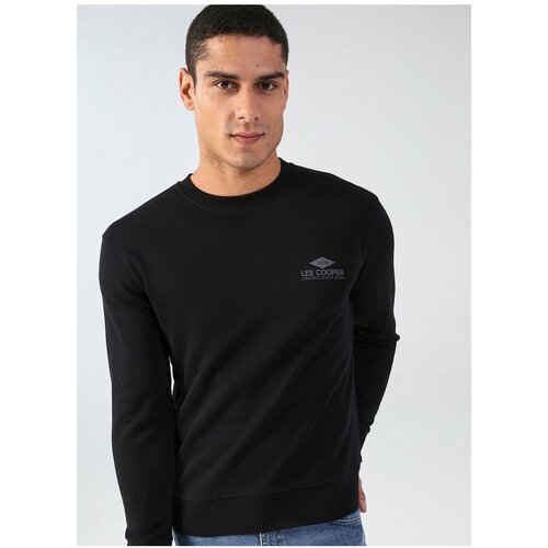 Lee Cooper Men's O Neck Black Sweatshirt 231 Lcm 241029 Neil S Slike