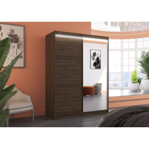 ADRK Klizni ormar s ogledalom JORDI 150 cm - OKOLADA Cene