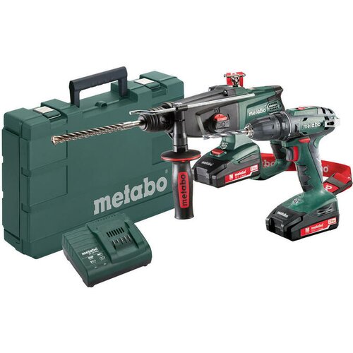 Metabo akumulatorski vrtalni vijačnik in kombinirano kladivo combo Set18V BS18+KHA18LTX685083000 Slike