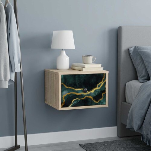  Wall-mounted noćni ormarić WIJHE Hrast sonoma 36 x 33 x 25 cm Cene