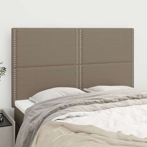  Posteljno vzglavje 4 kosa taupe 72x5x78/88 cm blago, (20739789) Slike
